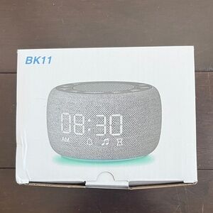 BK11 Digital Alarm Clock Speaker - Light Gray
